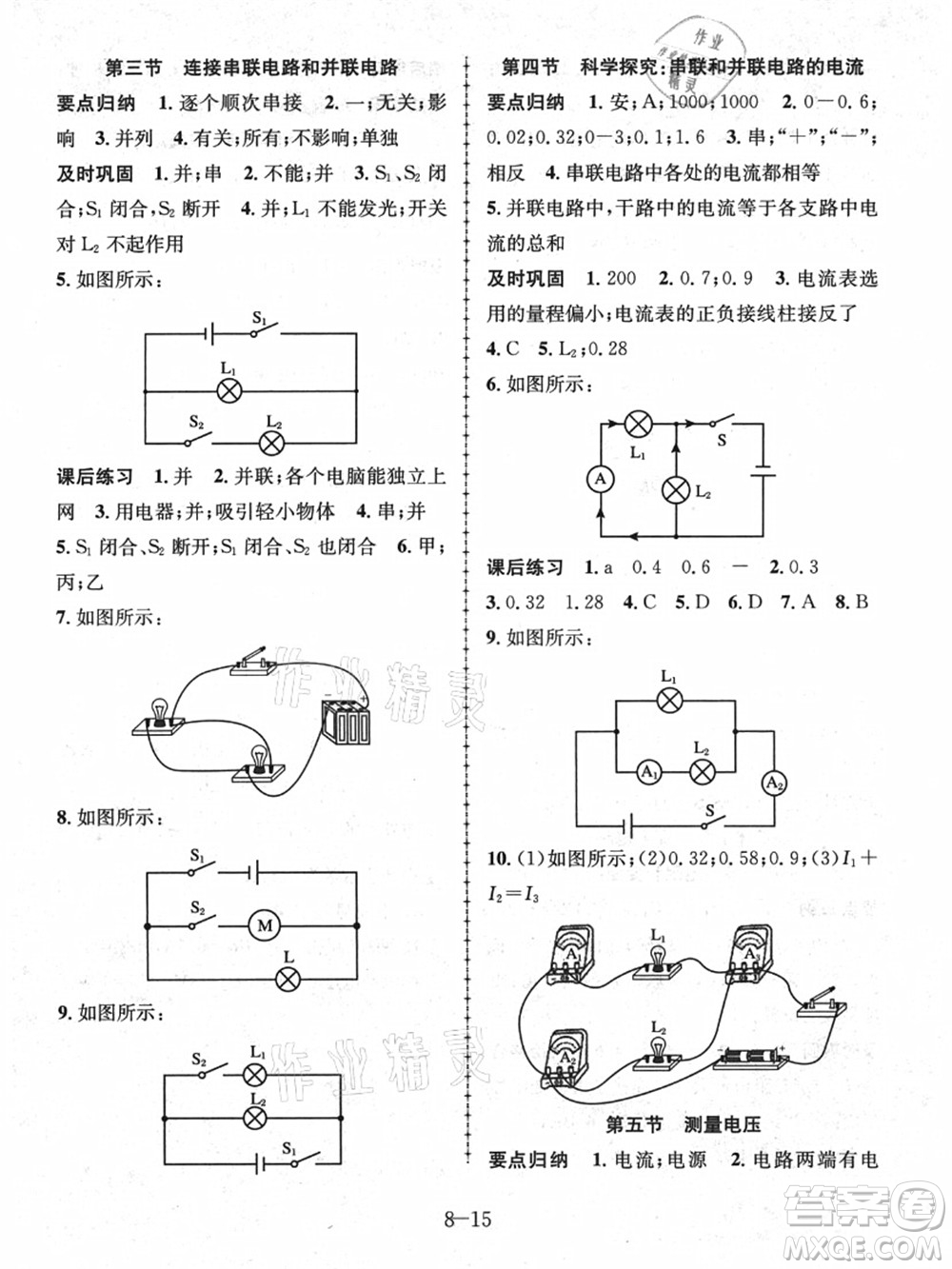 合肥工業(yè)大學(xué)出版社2021假期沖浪八年級(jí)物理滬科版答案