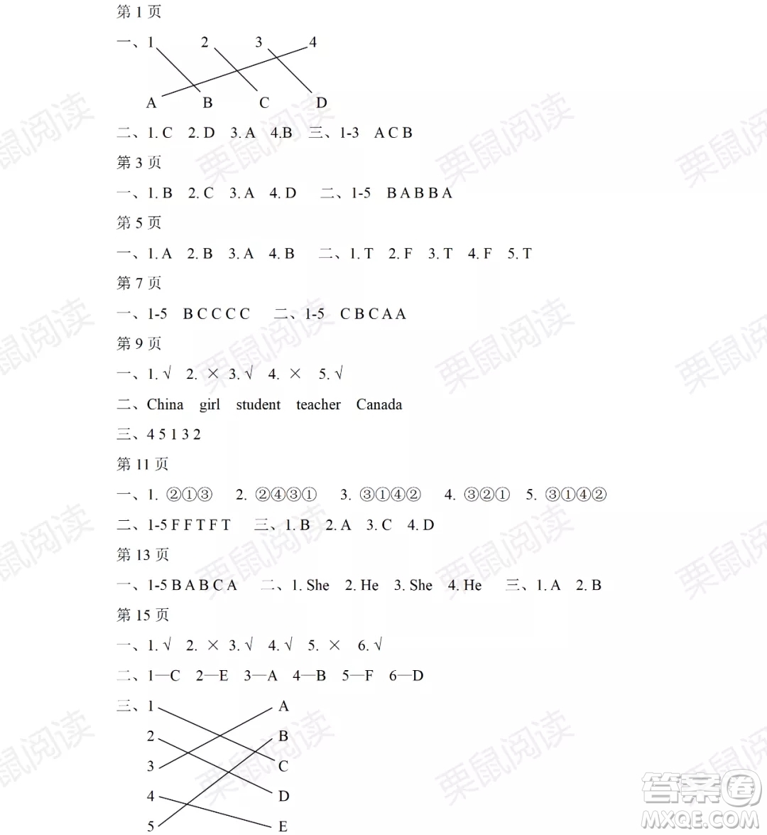 黑龍江少年兒童出版社2021陽(yáng)光假日暑假三年級(jí)英語(yǔ)人教PEP版答案