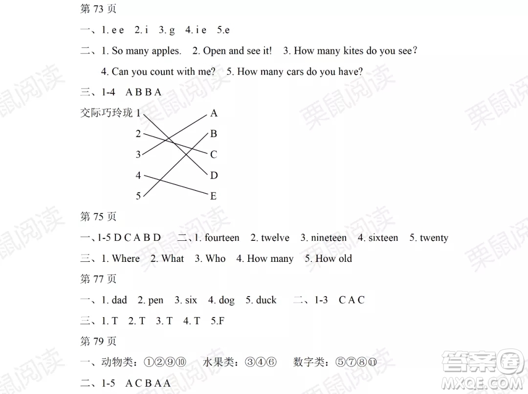 黑龍江少年兒童出版社2021陽(yáng)光假日暑假三年級(jí)英語(yǔ)人教PEP版答案