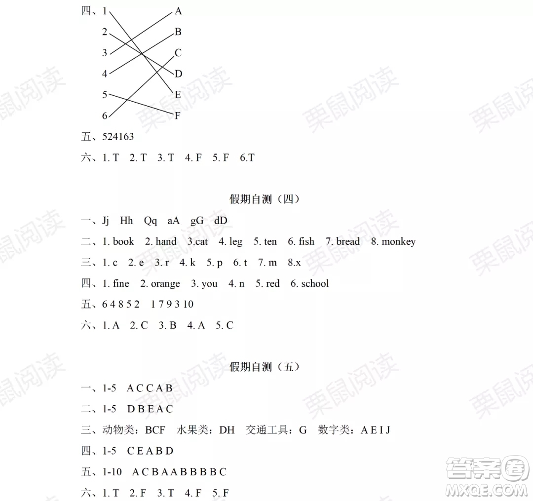 黑龍江少年兒童出版社2021陽(yáng)光假日暑假三年級(jí)英語(yǔ)人教PEP版答案