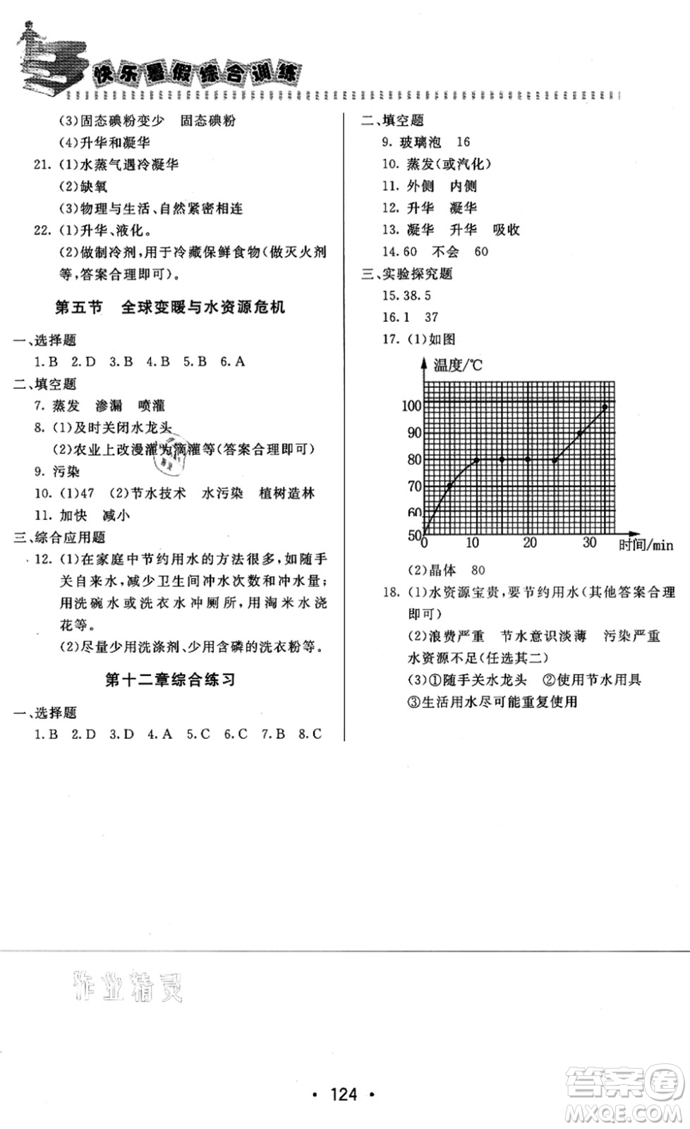 北京時(shí)代華文書局2021快樂暑假綜合訓(xùn)練八年級物理答案