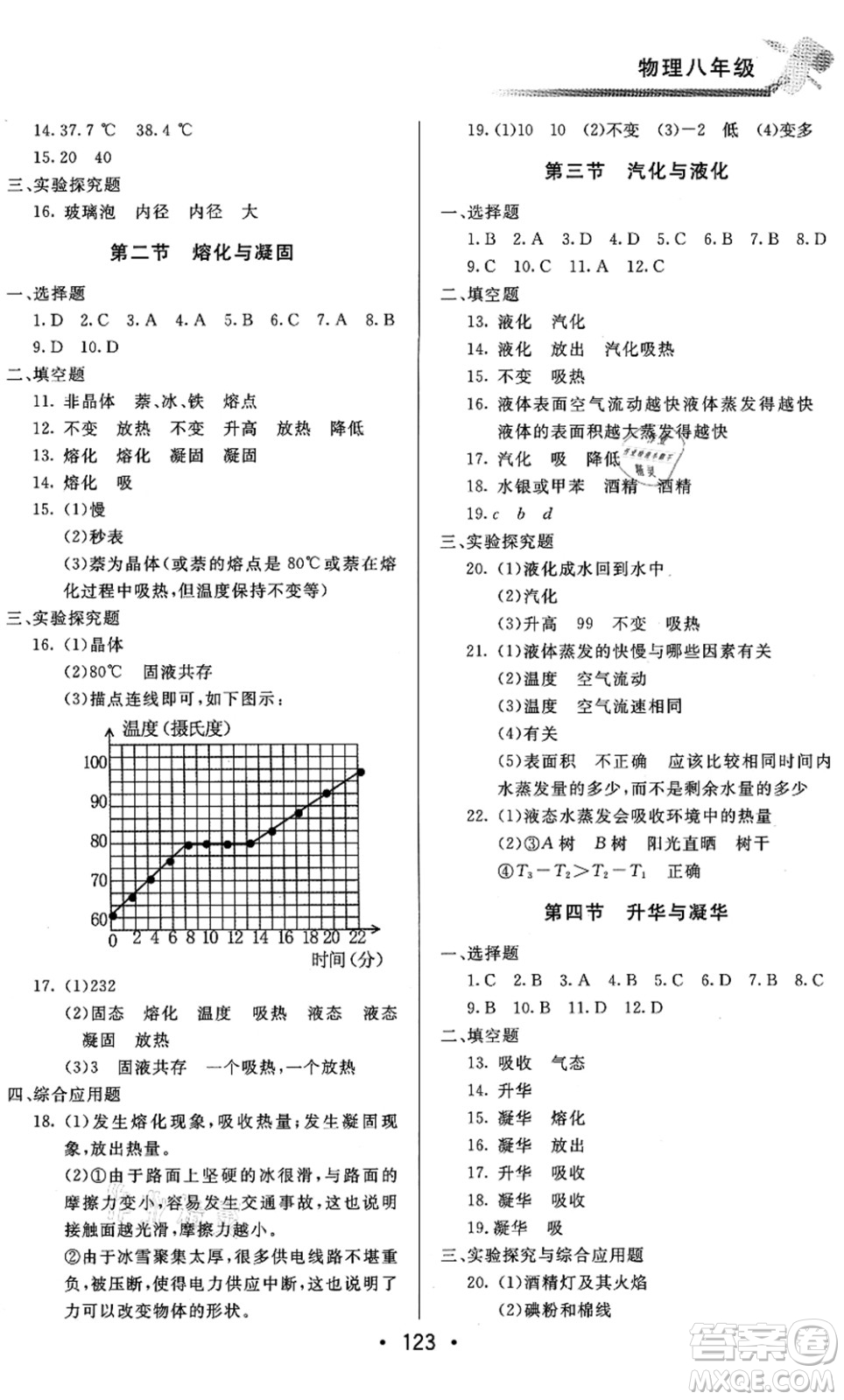 北京時(shí)代華文書局2021快樂暑假綜合訓(xùn)練八年級物理答案