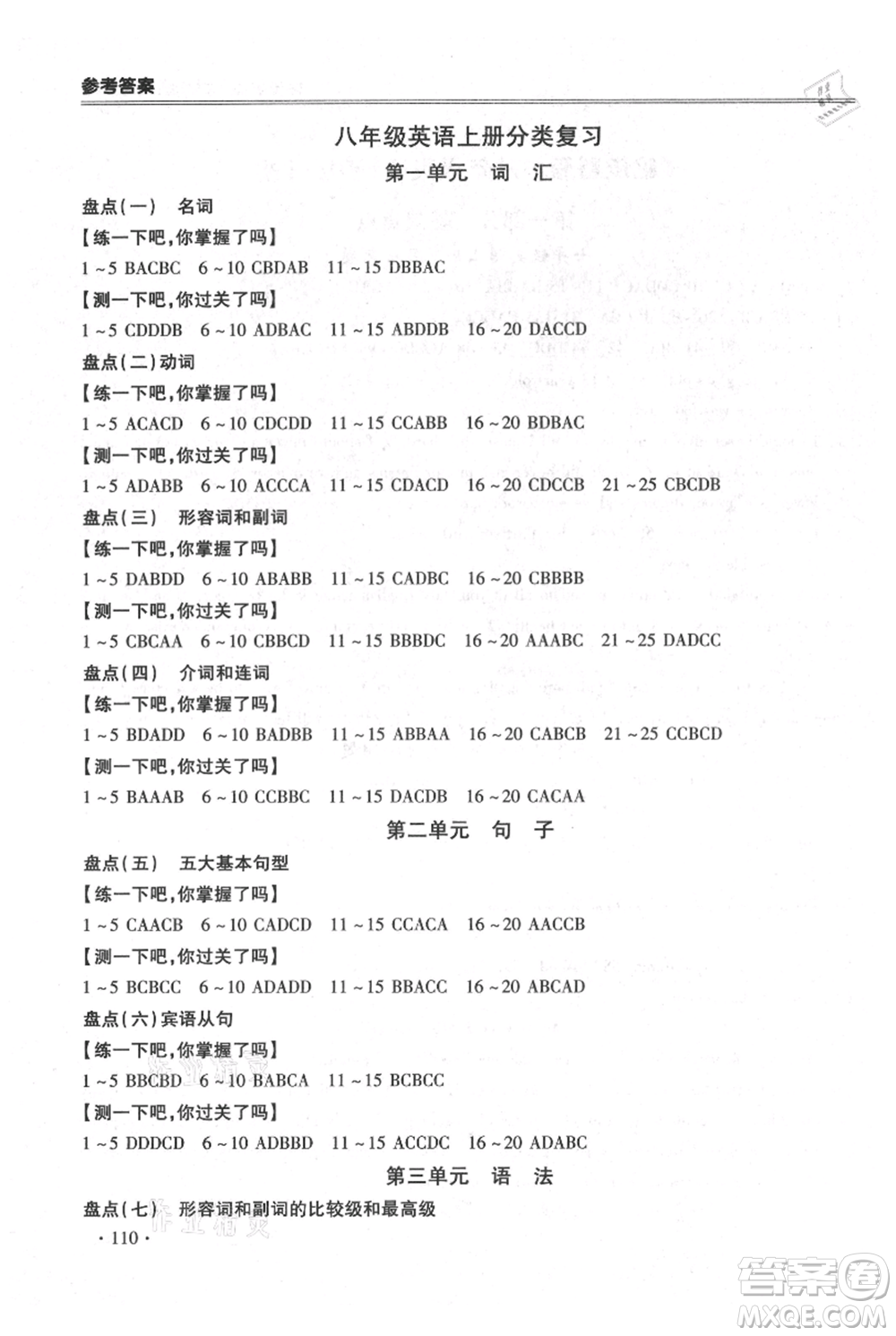 合肥工業(yè)大學(xué)出版社2021哈皮暑假八年級(jí)英語(yǔ)人教版參考答案