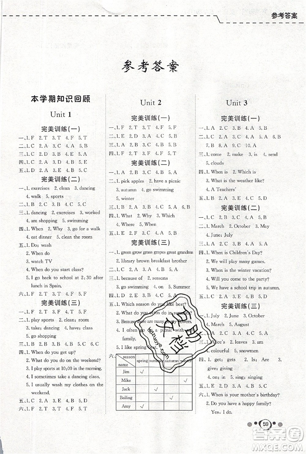 延邊教育出版社2021年度總復(fù)習(xí)快樂假期5升6英語(yǔ)RJ人教版答案