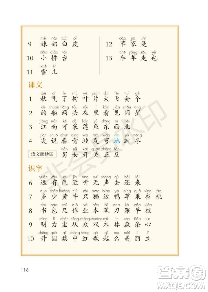 一年級(jí)上冊(cè)語(yǔ)文部編版電子課本