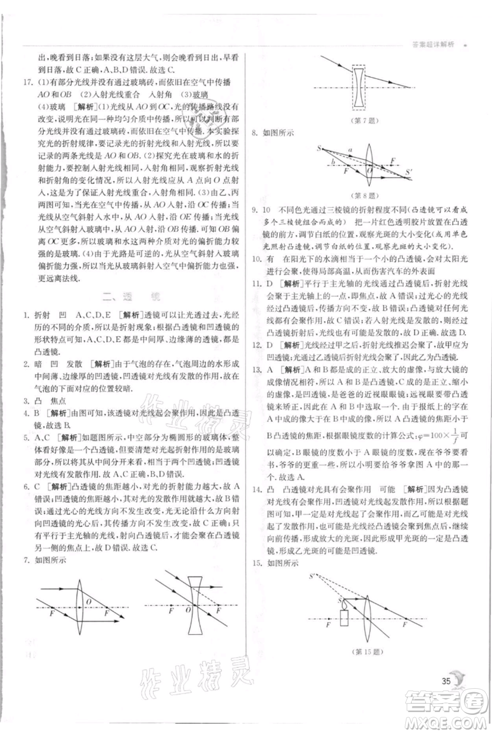 江蘇人民出版社2021實(shí)驗(yàn)班提優(yōu)訓(xùn)練八年級(jí)上冊(cè)物理蘇科版江蘇專(zhuān)版參考答案