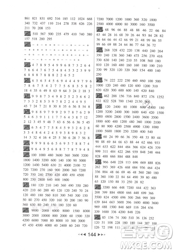 河北少年兒童出版社2021小學數(shù)學計算高手三年級上冊RJ人教版答案