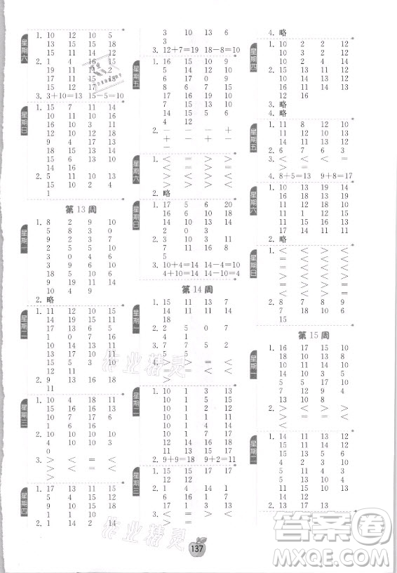 江蘇人民出版社2021小學(xué)數(shù)學(xué)計算高手一年級上冊人教版答案