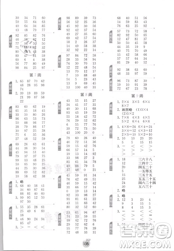 江蘇人民出版社2021小學(xué)數(shù)學(xué)計(jì)算高手二年級上冊人教版答案
