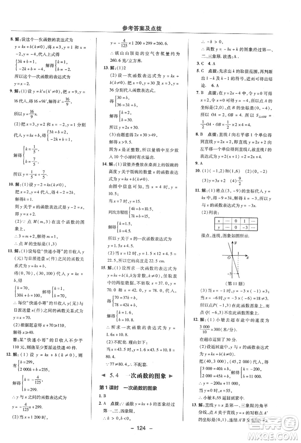 陜西人民教育出版社2021典中點(diǎn)綜合應(yīng)用創(chuàng)新題八年級數(shù)學(xué)上冊ZJ浙教版答案