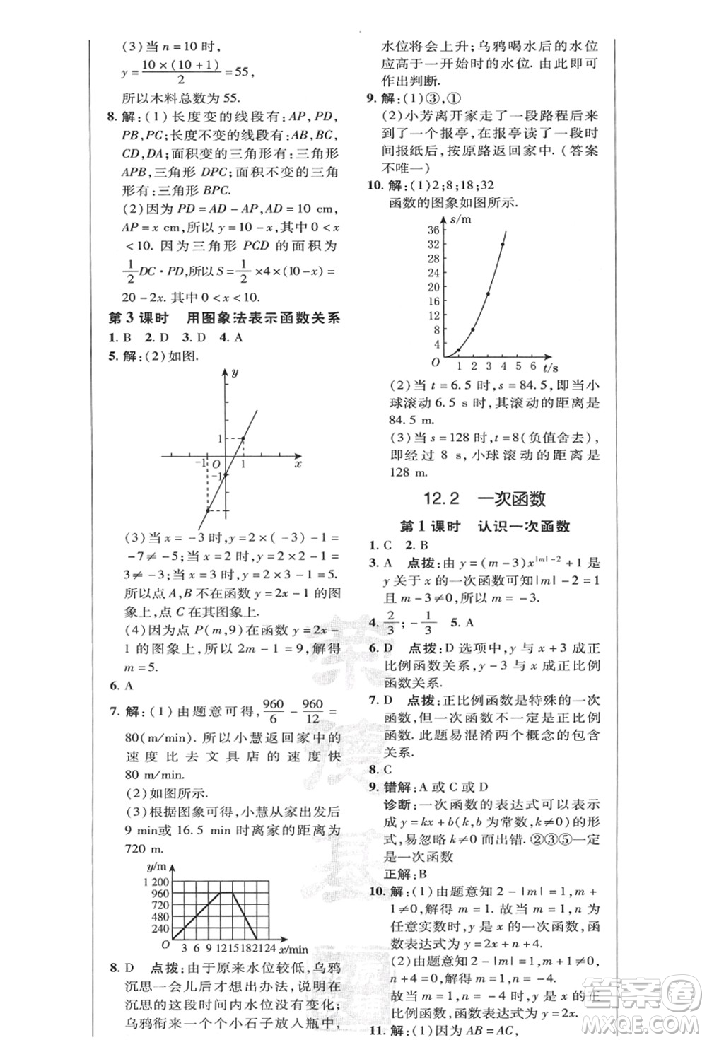 陜西人民教育出版社2021典中點綜合應(yīng)用創(chuàng)新題八年級數(shù)學(xué)上冊HK滬科版答案