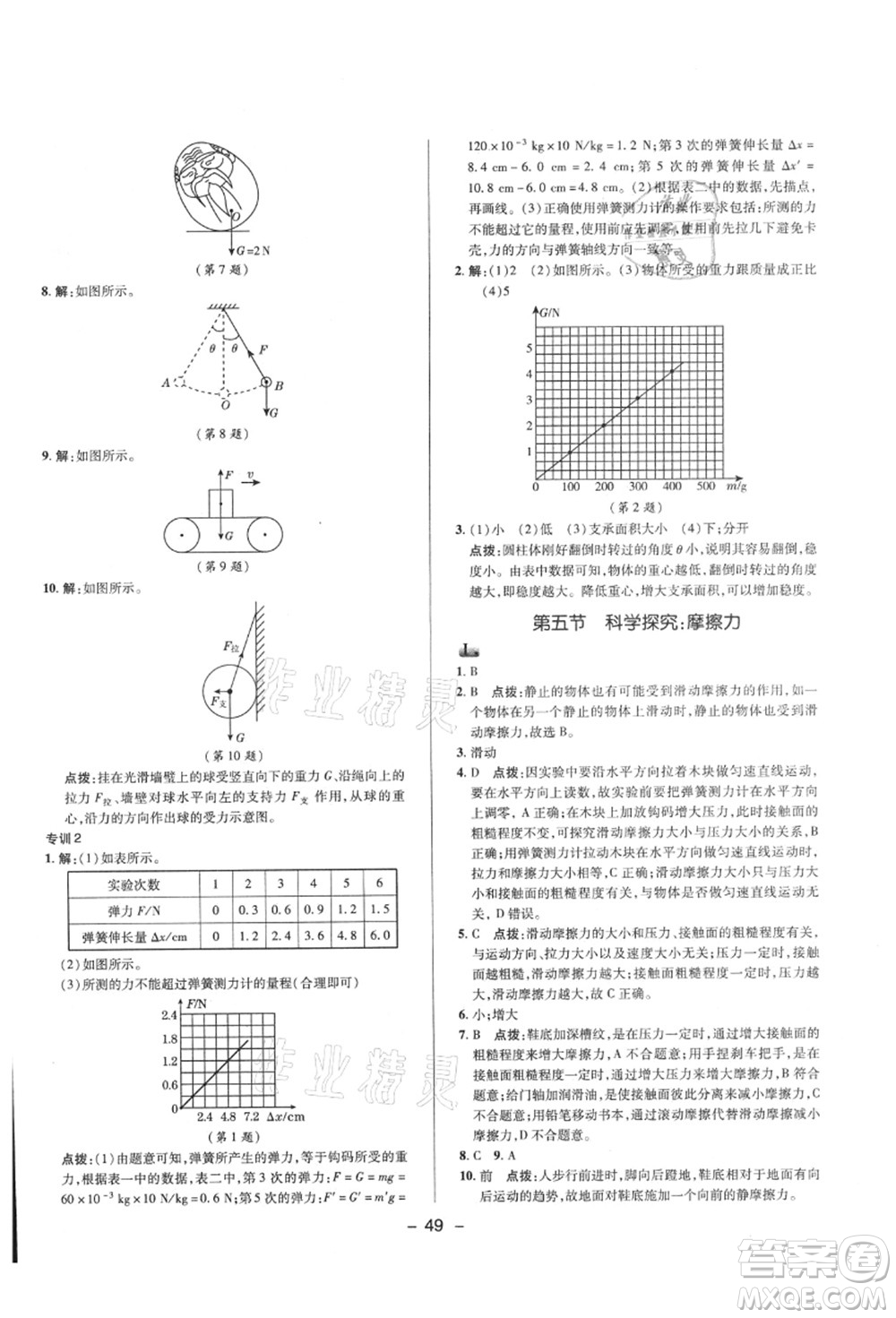 陜西人民教育出版社2021典中點(diǎn)綜合應(yīng)用創(chuàng)新題八年級(jí)物理上冊(cè)HK滬科版答案
