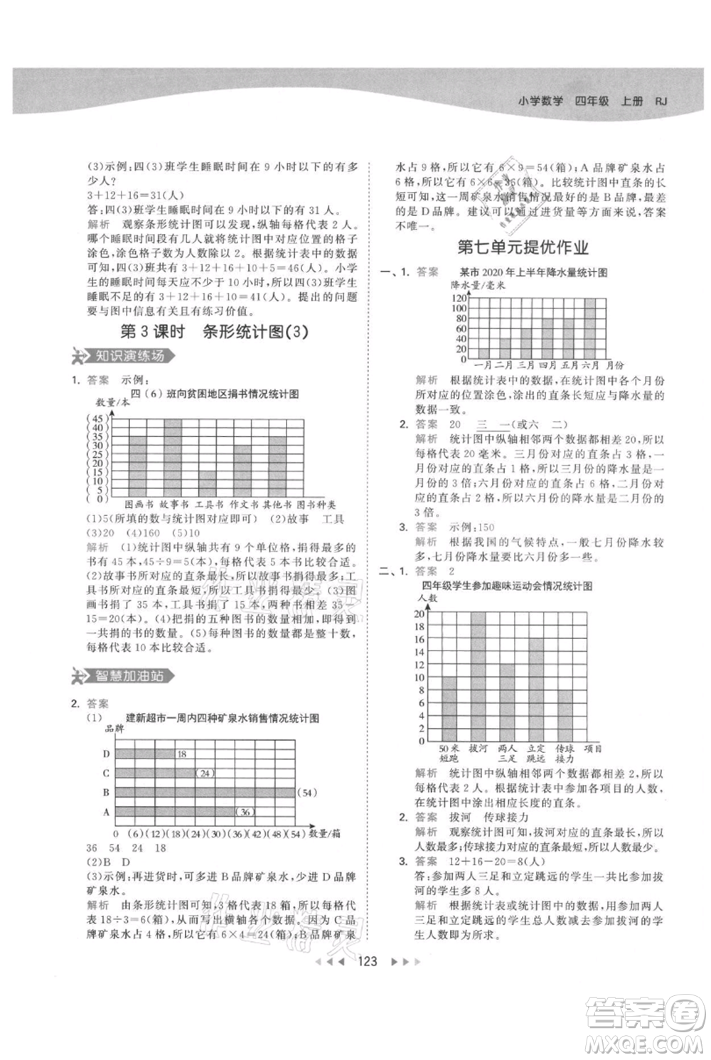 教育科學(xué)出版社2021年53天天練四年級(jí)上冊(cè)數(shù)學(xué)人教版參考答案