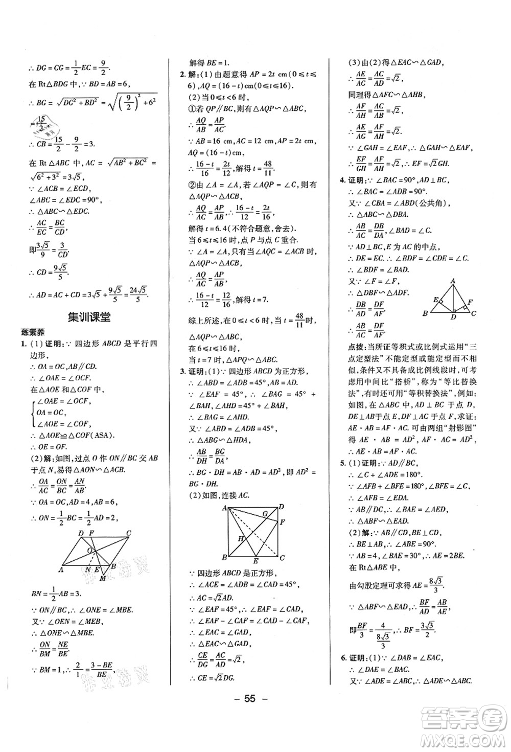 陜西人民教育出版社2021典中點(diǎn)綜合應(yīng)用創(chuàng)新題九年級(jí)數(shù)學(xué)上冊(cè)BS北師大版答案