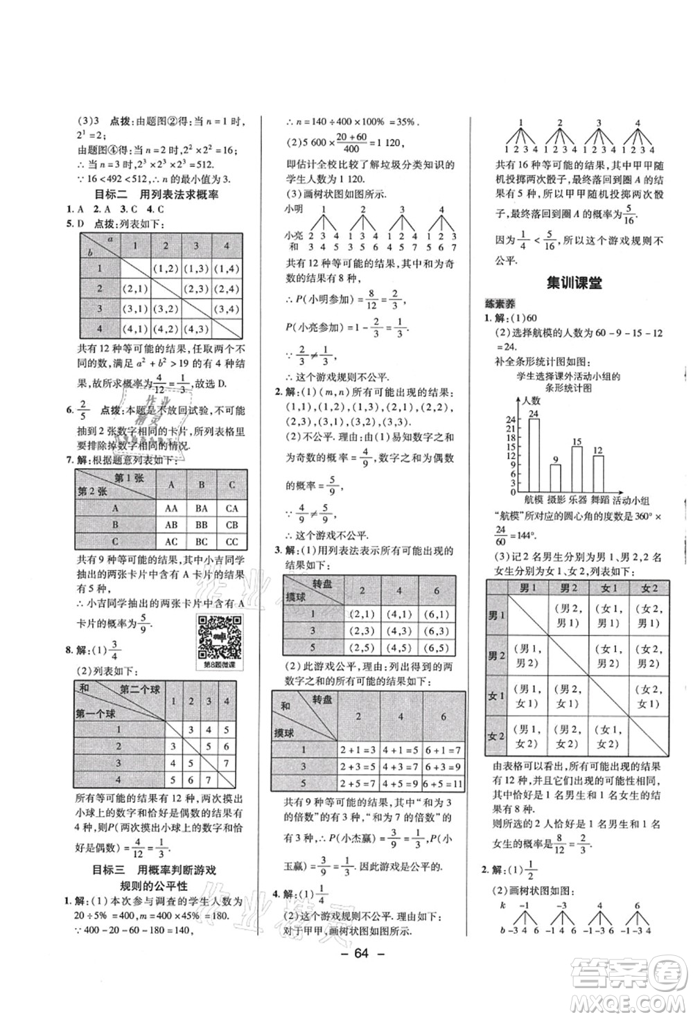 陜西人民教育出版社2021典中點綜合應(yīng)用創(chuàng)新題九年級數(shù)學(xué)上冊HS華師大版答案