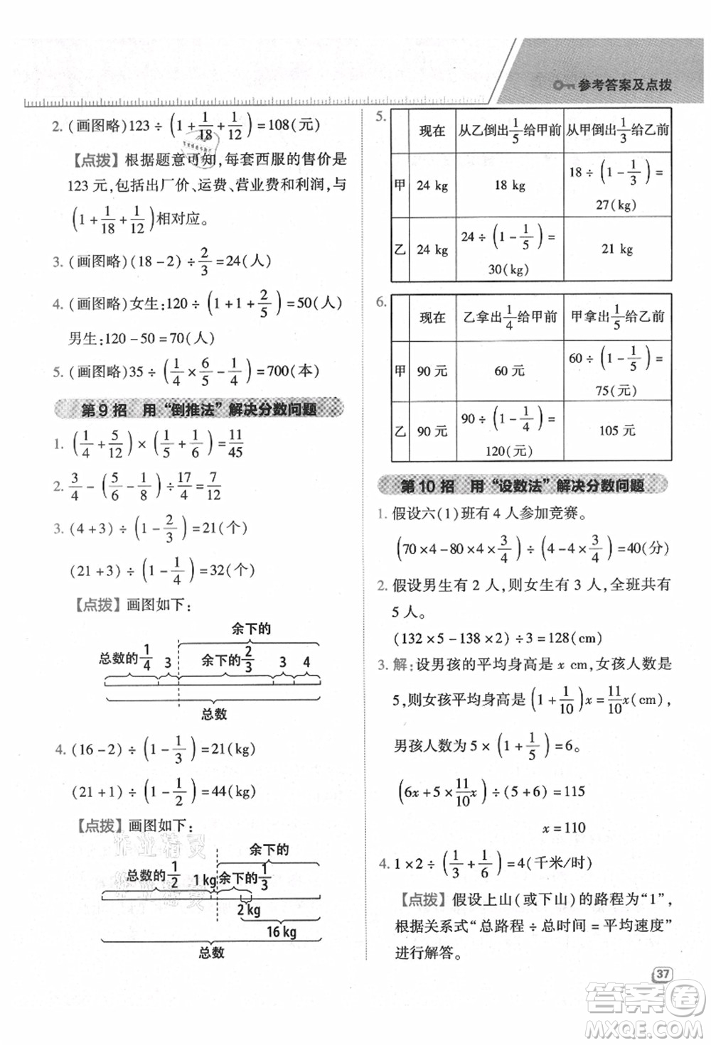 吉林教育出版社2021典中點綜合應(yīng)用創(chuàng)新題六年級數(shù)學(xué)上冊QD青島版答案