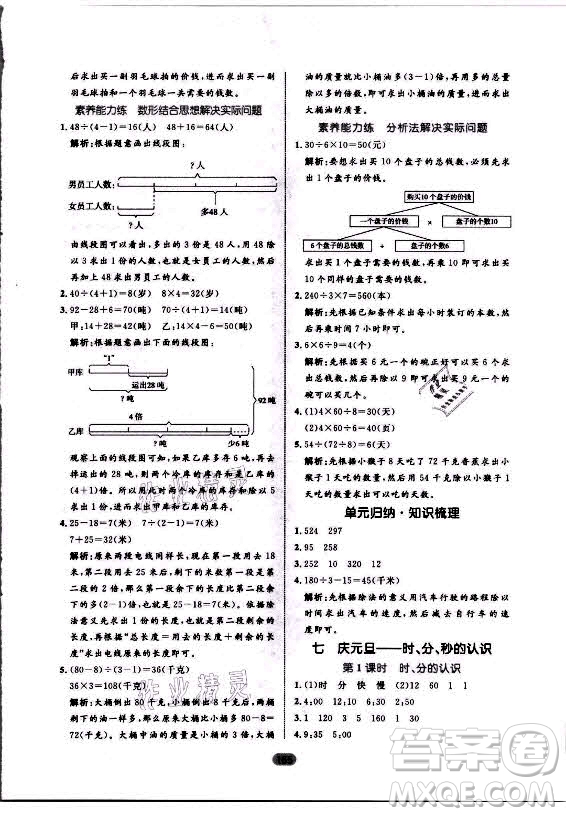 沈陽出版社2021黃岡名師天天練數(shù)學(xué)三年級(jí)上冊(cè)六三學(xué)制青島版答案