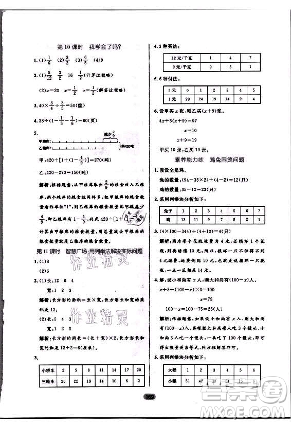 沈陽出版社2021黃岡名師天天練數(shù)學六年級上冊六三學制青島版答案