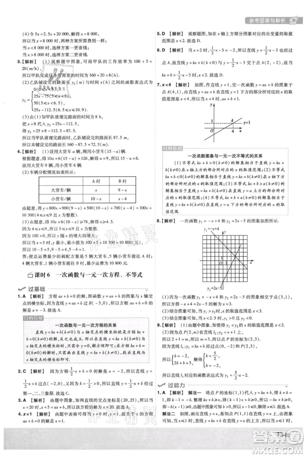 南京師范大學(xué)出版社2021一遍過(guò)八年級(jí)上冊(cè)數(shù)學(xué)滬科版參考答案