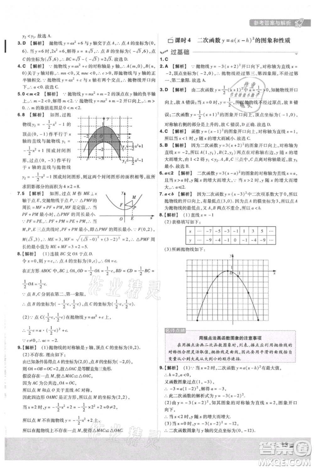 南京師范大學(xué)出版社2021一遍過九年級上冊數(shù)學(xué)人教版參考答案