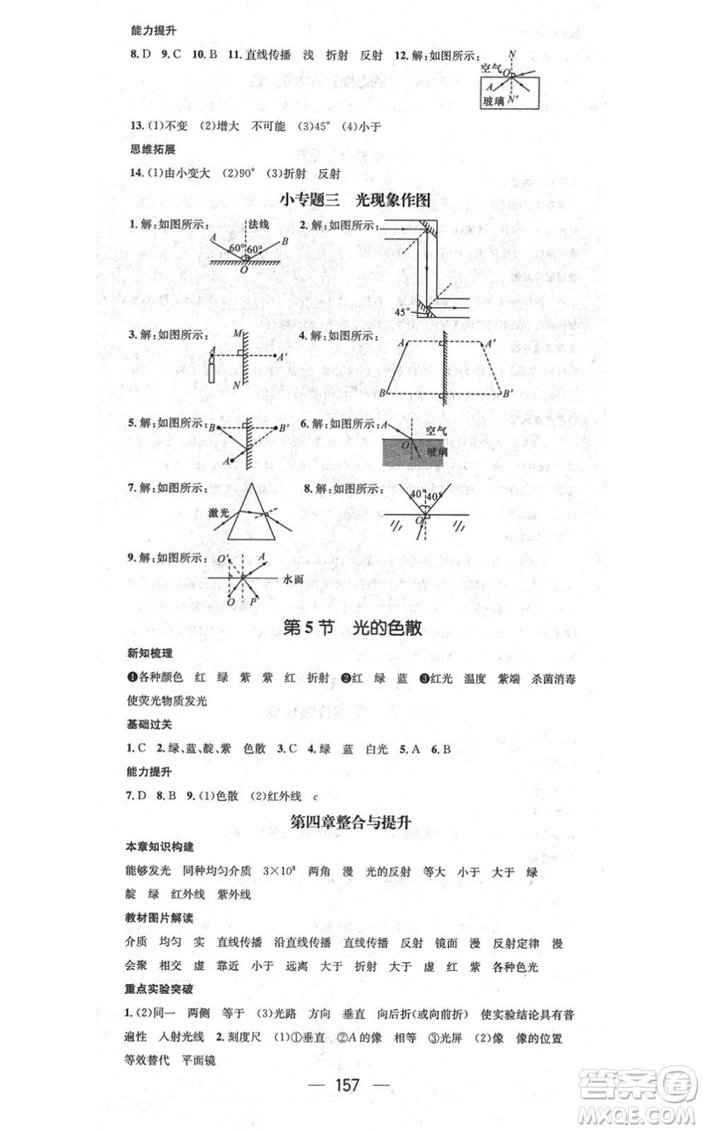 江西教育出版社2021名師測(cè)控八年級(jí)物理上冊(cè)RJ人教版答案