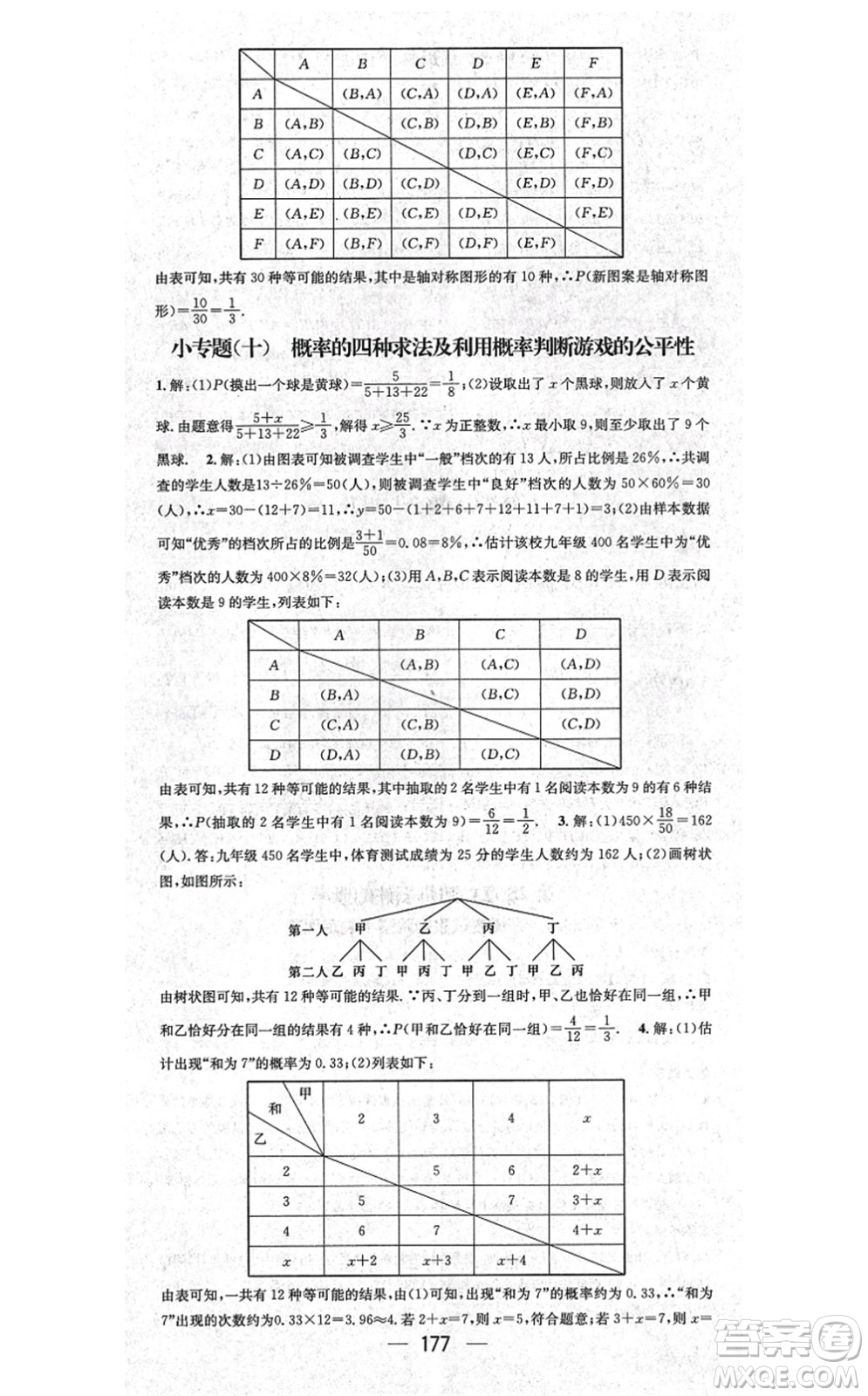廣東經(jīng)濟出版社2021名師測控九年級數(shù)學(xué)上冊華師版答案