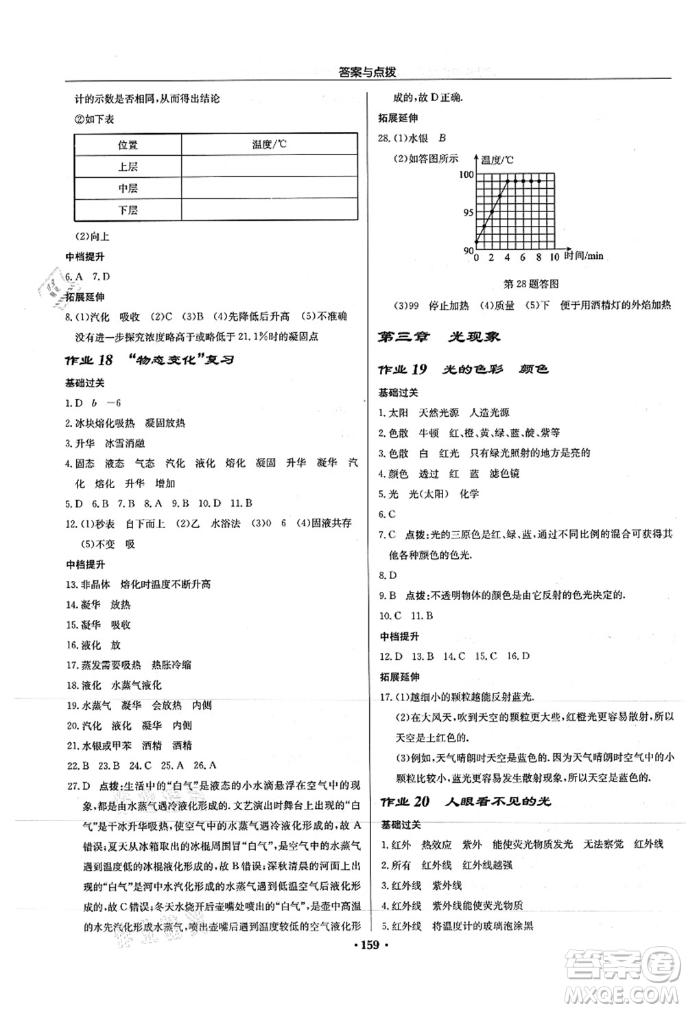 龍門書局2021啟東中學(xué)作業(yè)本八年級物理上冊JS江蘇版徐州專版答案