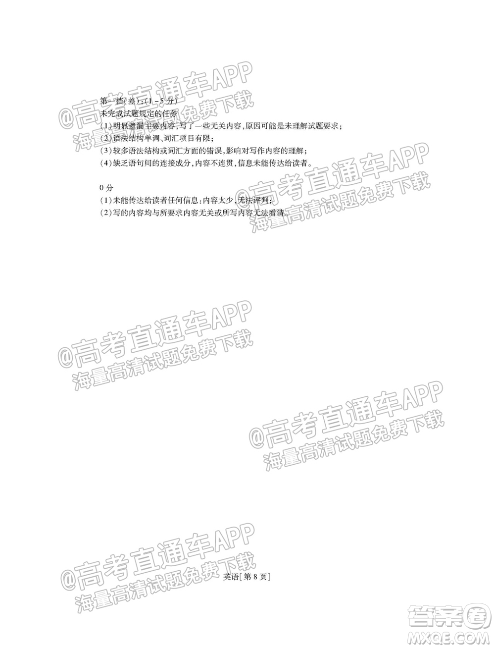 智慧上進2021-2022學年新高三入學摸底考試英語試題及參考答案