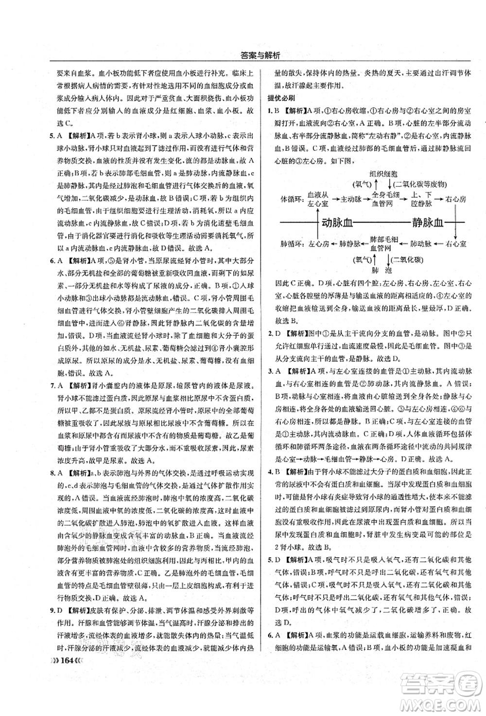 龍門書局2021啟東中學(xué)作業(yè)本八年級(jí)生物全一冊(cè)SK蘇科版答案