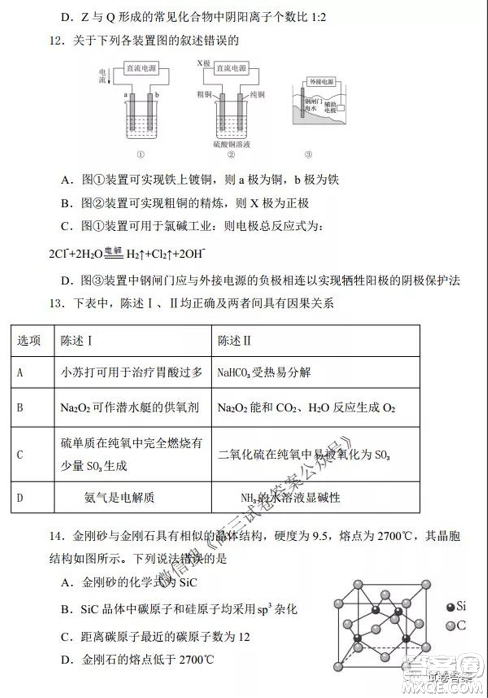 2021-2022學(xué)年度上遼寧省六校高三年級(jí)期初聯(lián)考化學(xué)試題及答案