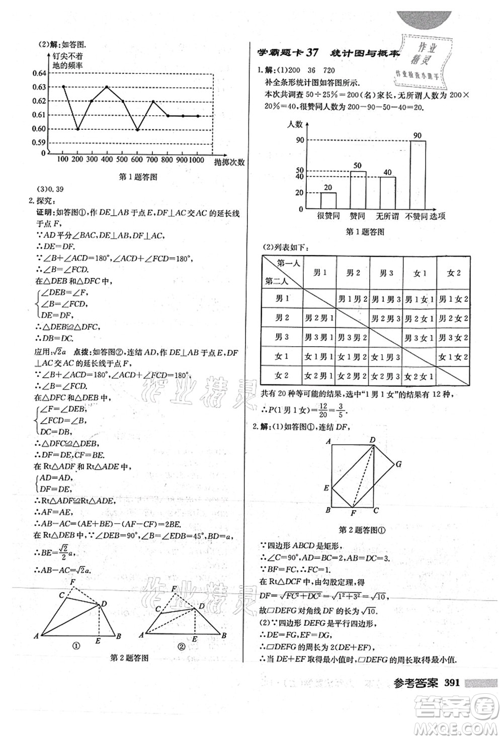 龍門書(shū)局2021啟東中學(xué)作業(yè)本九年級(jí)數(shù)學(xué)上冊(cè)HS華師版答案