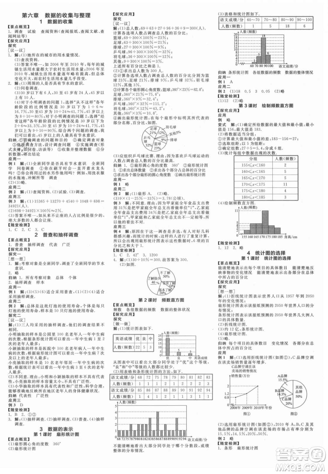 陽(yáng)光出版社2021全品學(xué)練考數(shù)學(xué)七年級(jí)上冊(cè)BS北師大版答案