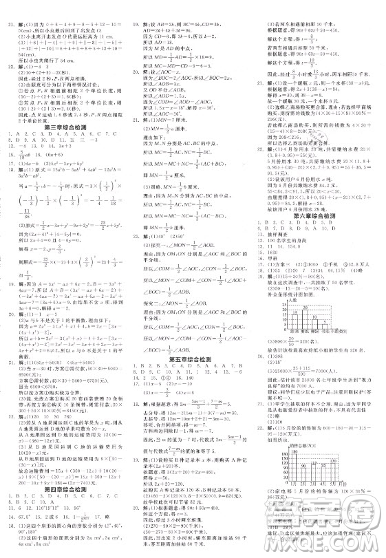 陽(yáng)光出版社2021全品學(xué)練考數(shù)學(xué)七年級(jí)上冊(cè)BS北師大版答案