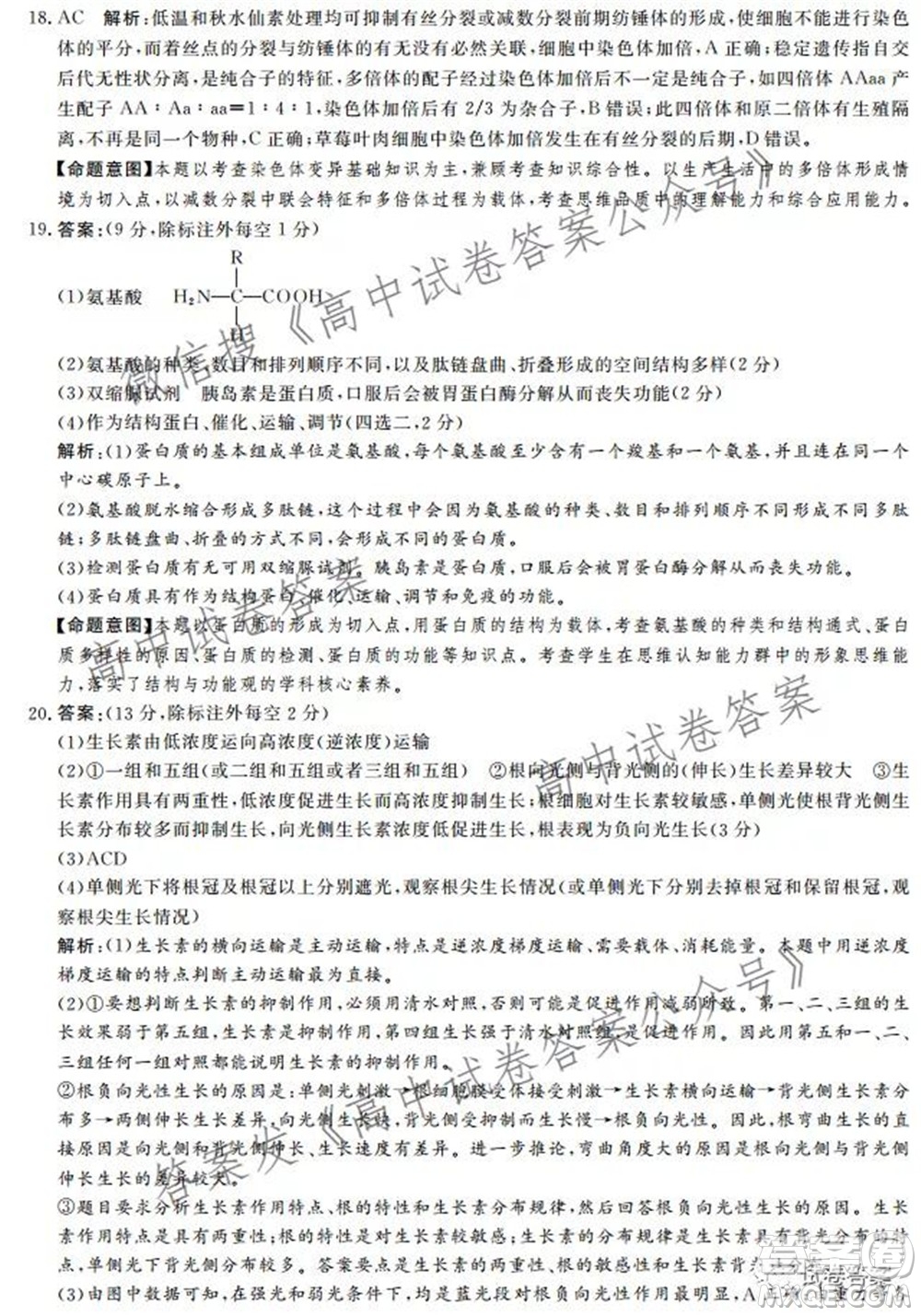 神州智達(dá)省級聯(lián)測2021-2022第一次考試高三生物試題及答案