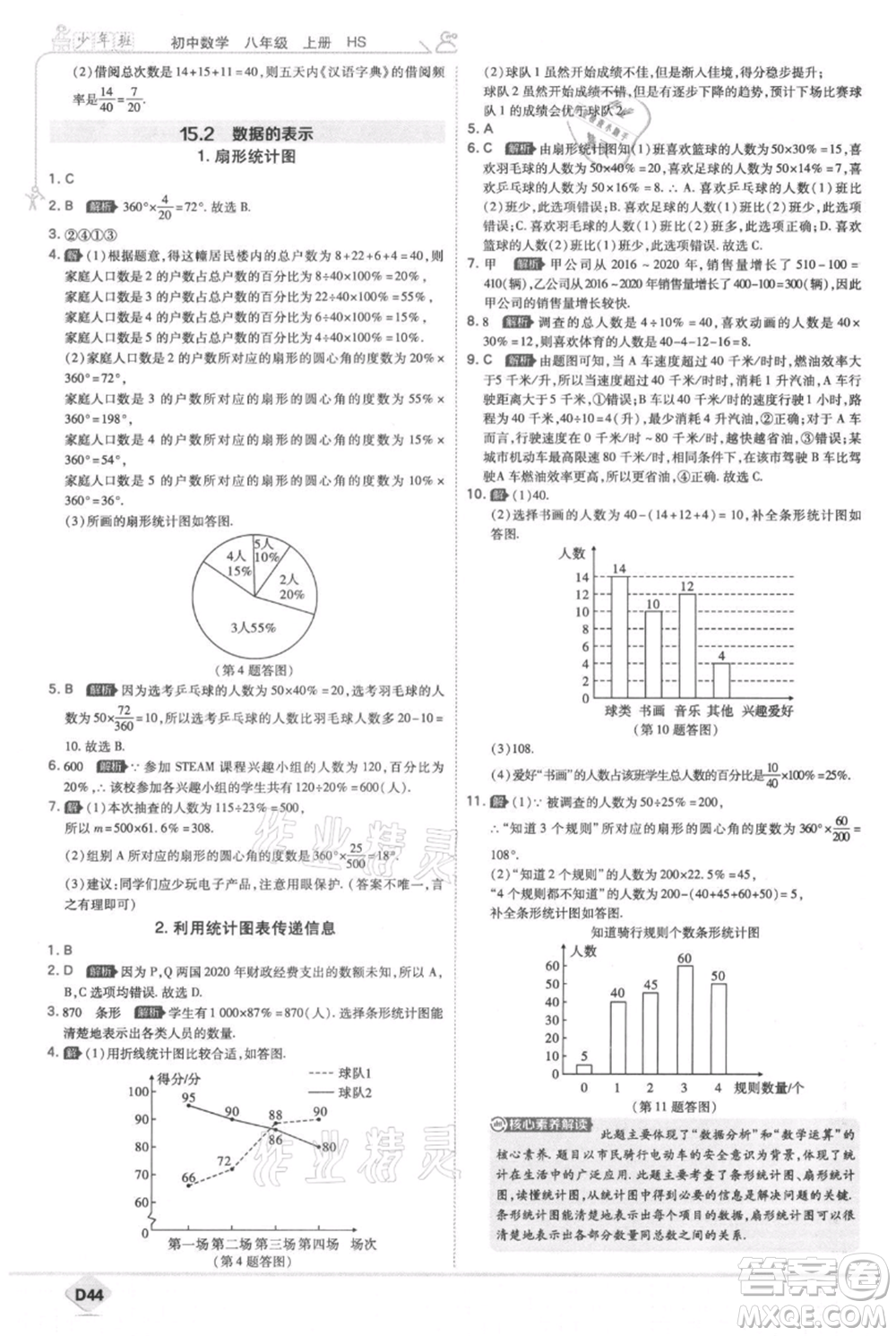 開明出版社2021少年班初中數(shù)學(xué)八年級上冊華師大版參考答案