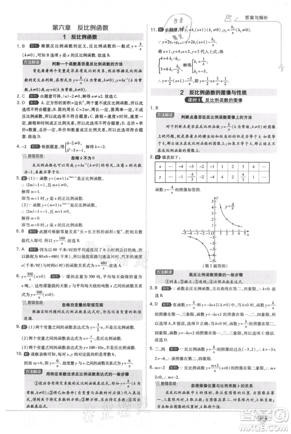 開(kāi)明出版社2021少年班初中數(shù)學(xué)九年級(jí)上冊(cè)北師大版參考答案