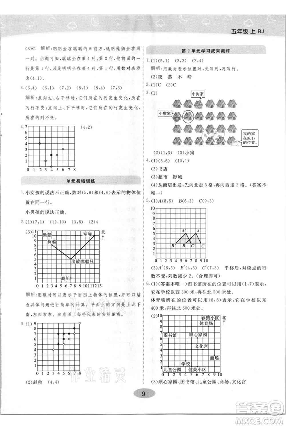 陜西師范大學出版總社有限公司2021黃岡同步練一日一練五年級上冊數(shù)學人教版參考答案