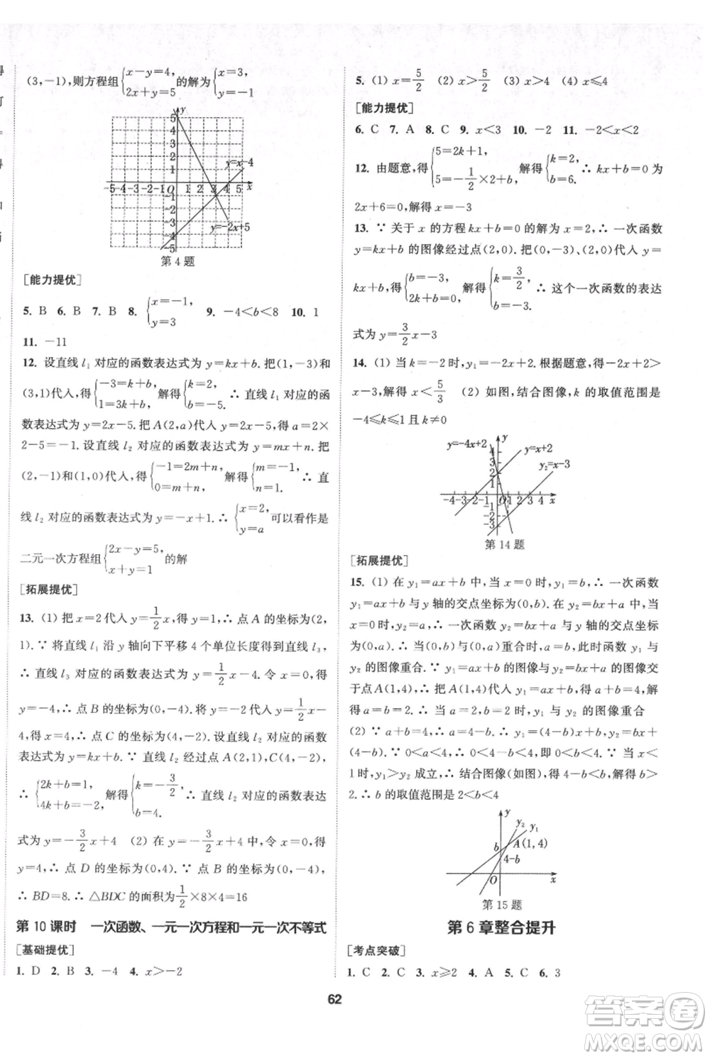 南京大學(xué)出版社2021提優(yōu)訓(xùn)練課課練八年級(jí)上冊(cè)數(shù)學(xué)江蘇版徐州專(zhuān)版參考答案