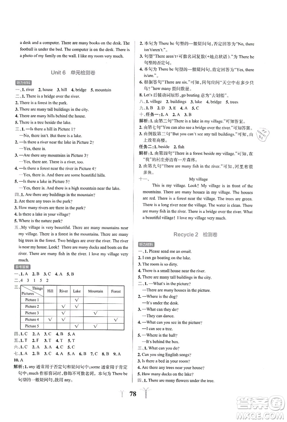 陜西師范大學(xué)出版總社有限公司2021小學(xué)學(xué)霸沖A卷五年級英語上冊RJ人教版答案
