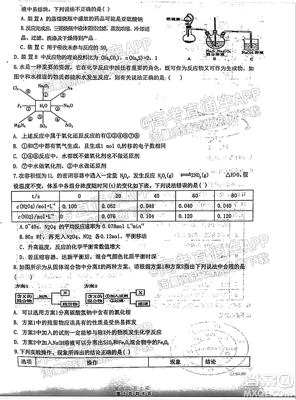 臨沂高19級階段學(xué)情調(diào)研化學(xué)試卷及答案