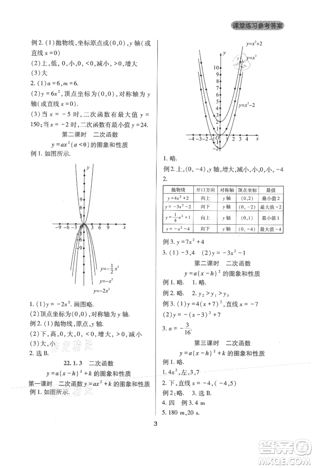 四川教育出版社2021新課程實踐與探究叢書九年級上冊數(shù)學人教版參考答案
