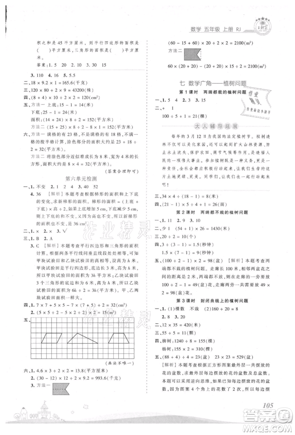 江西人民出版社2021王朝霞創(chuàng)維新課堂同步優(yōu)化訓(xùn)練五年級上冊數(shù)學(xué)人教版參考答案