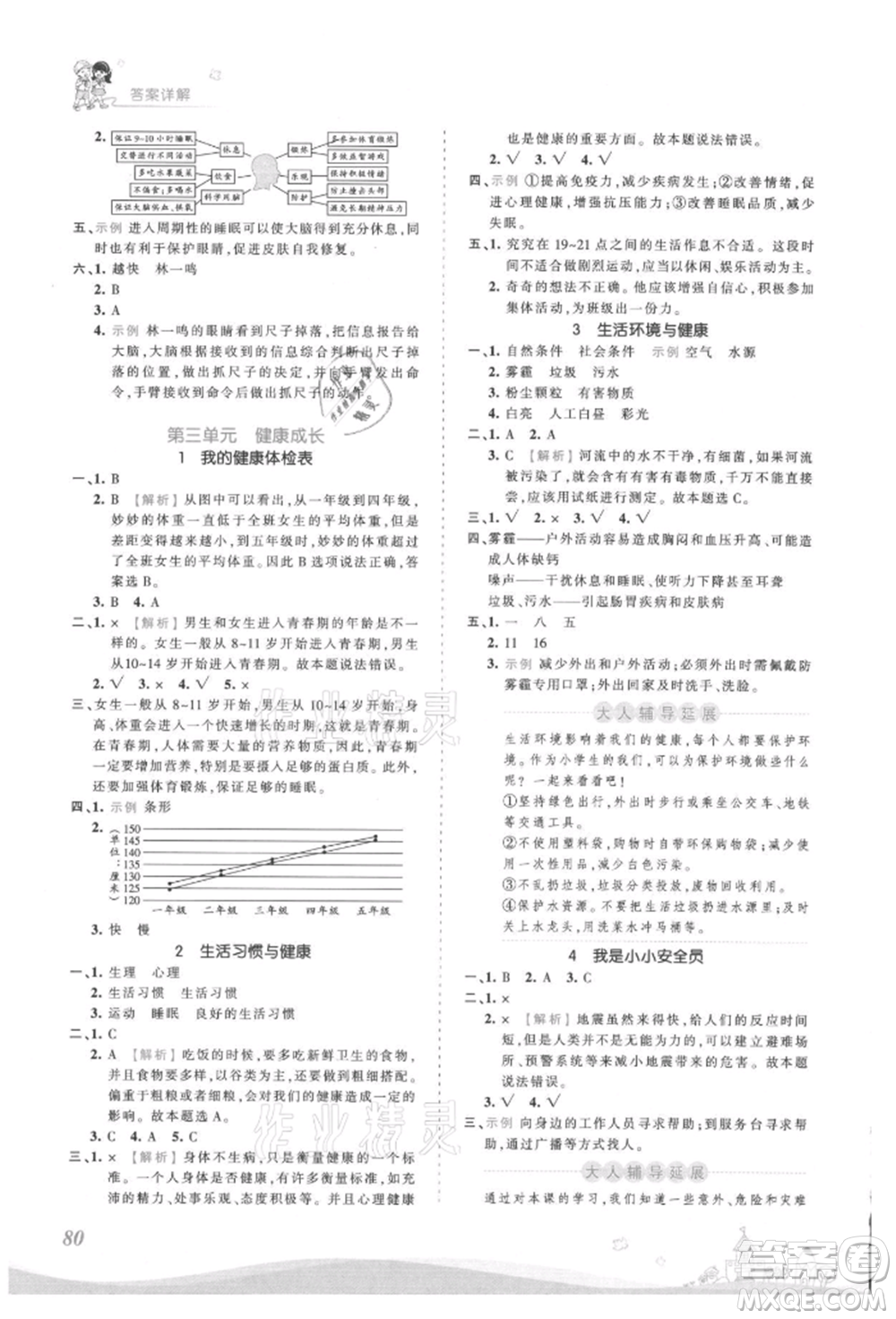 江西人民出版社2021王朝霞創(chuàng)維新課堂同步優(yōu)化訓(xùn)練五年級(jí)上冊(cè)科學(xué)大象版參考答案