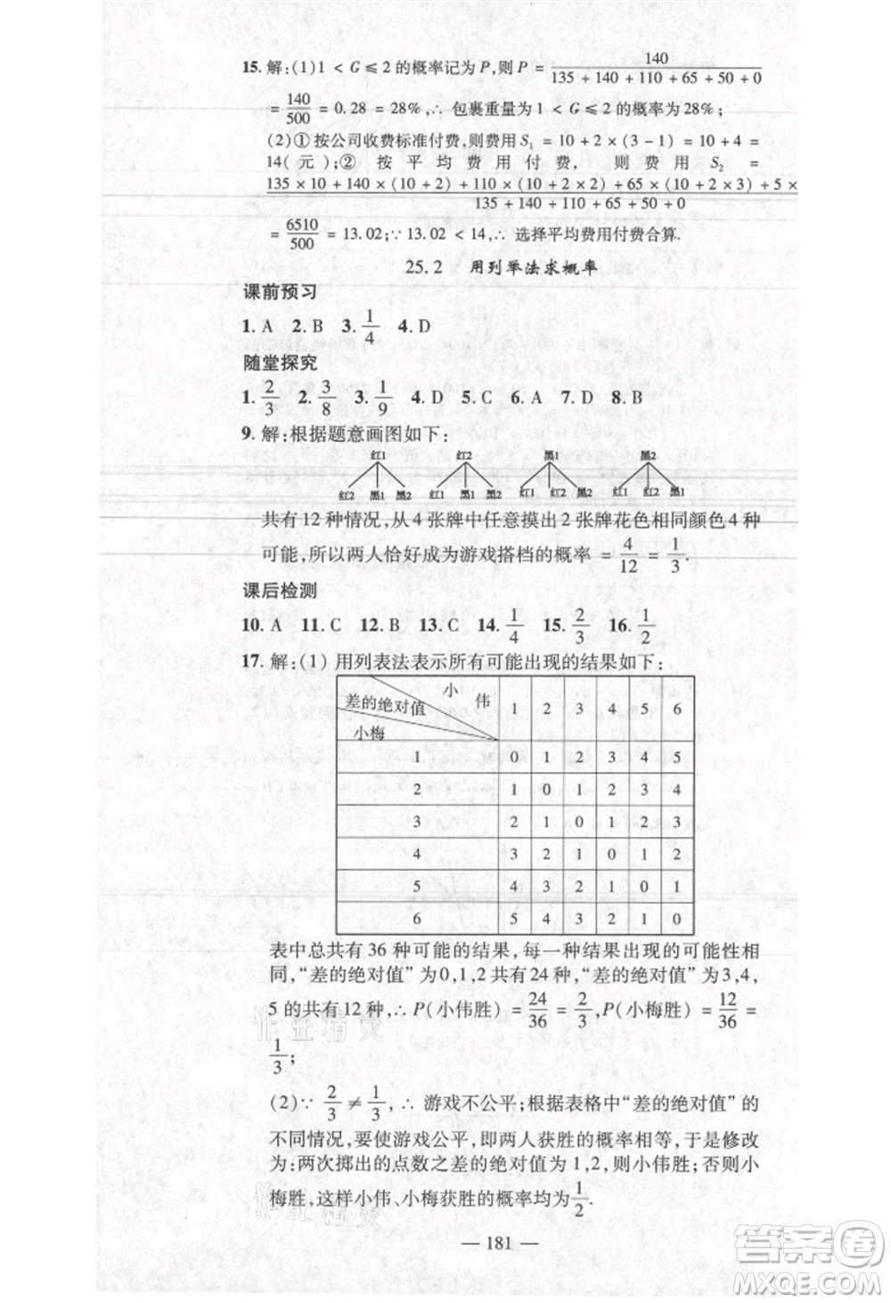 河北科學(xué)技術(shù)出版社2021金典課堂高效學(xué)案九年級(jí)上冊數(shù)學(xué)人教版河南專版參考答案