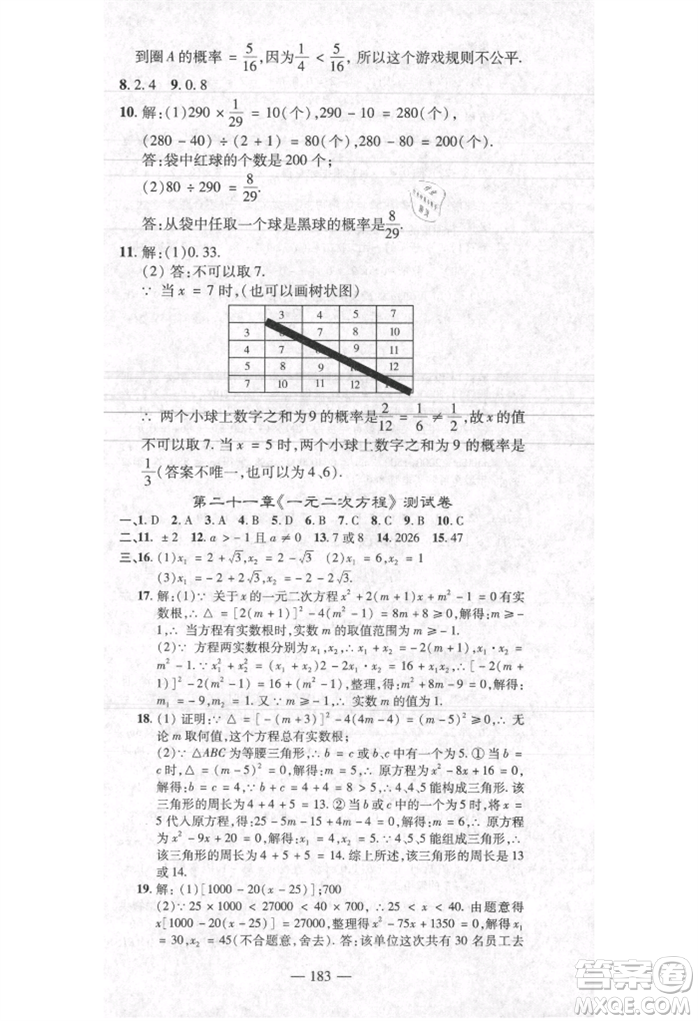 河北科學(xué)技術(shù)出版社2021金典課堂高效學(xué)案九年級(jí)上冊數(shù)學(xué)人教版河南專版參考答案