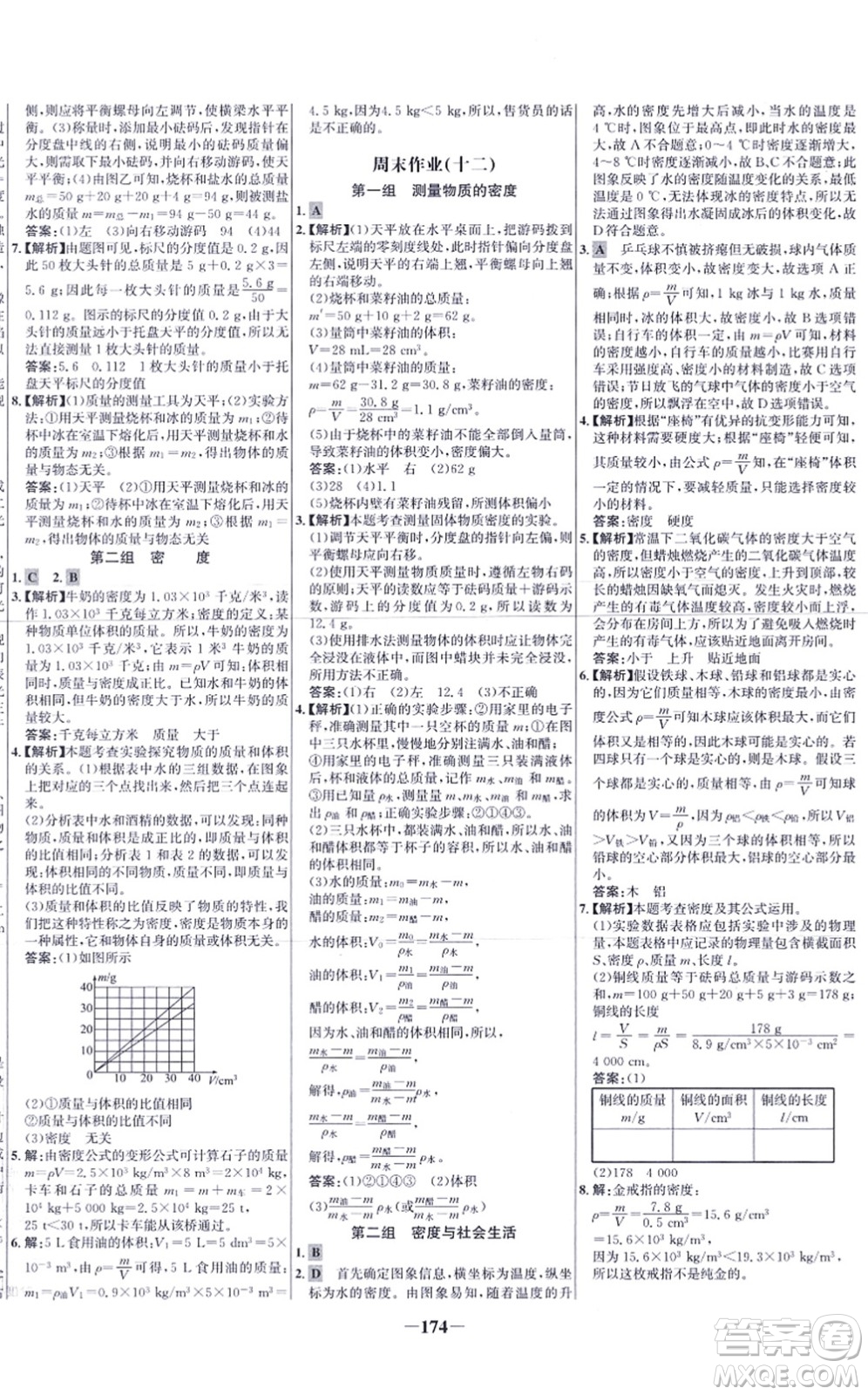 未來(lái)出版社2021世紀(jì)金榜百練百勝八年級(jí)物理上冊(cè)人教版答案
