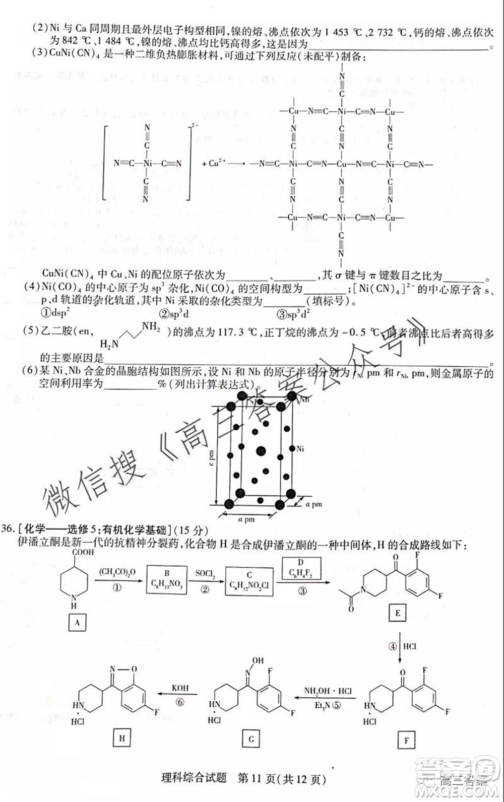 頂尖計(jì)劃2022屆高中畢業(yè)班第一次考試?yán)砜凭C合試題及答案