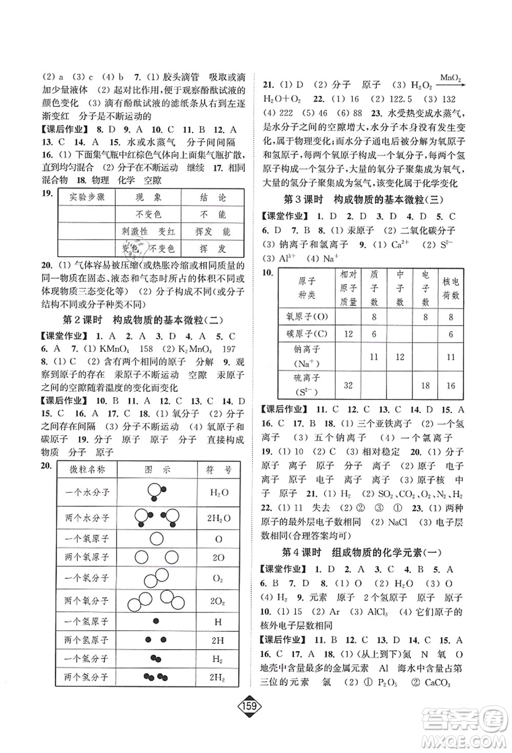 延邊大學(xué)出版社2021輕松作業(yè)本九年級(jí)化學(xué)上冊(cè)新課標(biāo)滬教版答案