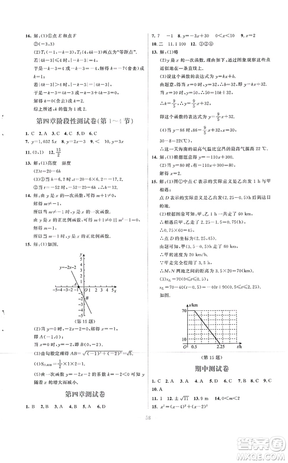 北京師范大學(xué)出版社2021課堂精練八年級數(shù)學(xué)上冊北師大版云南專版答案