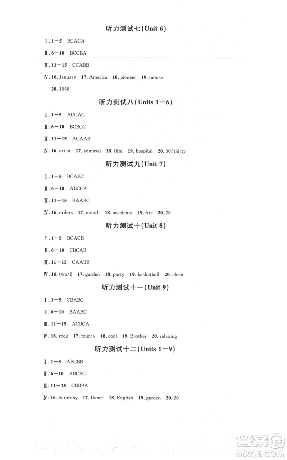 吉林教育出版社2021名校課堂九年級(jí)上冊(cè)英語人教版背記本寧夏專版參考答案